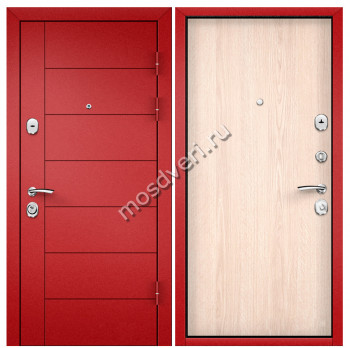 Красная входная дверь в квартиру KVD-14 - купить от производителя Мосдвери Красная входная дверь в квартиру KVD-14